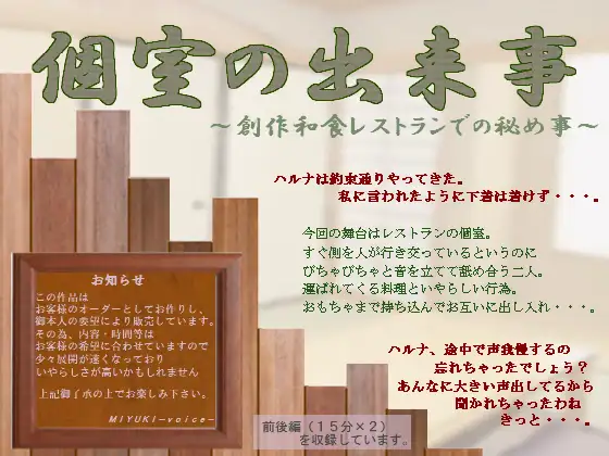 【無料音声あり】個室の出来事