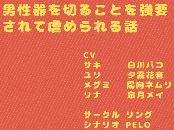 【無料音声あり】男性器を切ることを強要されて虐められる話