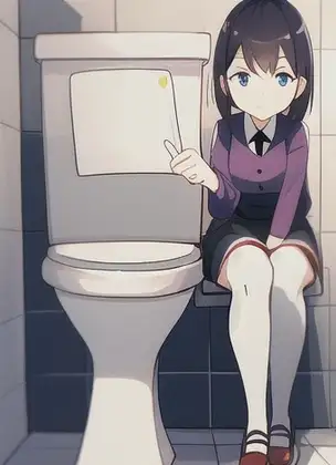 【爆音放屁】美人女子高生がトイレにてブヒヒーw